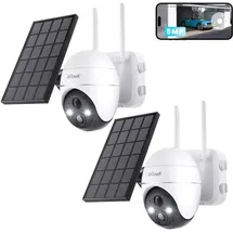 Reolink Überwachungskamera Aussen Akku Argus 3 Pro(Schwarz) mit Solarpanel, 5MP Farbnachtsicht, Solar WLAN Kamera Outdoor mit 2,4/5GHz WiFi, KI-Erkennung, Alarm-Filter, Spotlights, 2-Wege-Audio