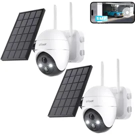 Reolink Überwachungskamera Aussen Akku Argus 3 Pro(Schwarz) mit Solarpanel, 5MP Farbnachtsicht, Solar WLAN Kamera Outdoor mit 2,4/5GHz WiFi, KI-Erkennung, Alarm-Filter, Spotlights, 2-Wege-Audio