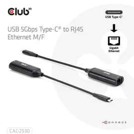 Club 3D USB 5Gbps Typ-A auf RJ45 Ethernet St./ Bu.
