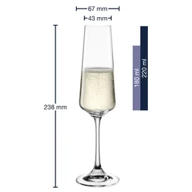 LEONARDO Sektglas Kristallglas 0,22 l 6 St.