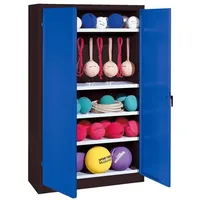 C+P Sportgeräteschrank mit Vollblech-Flügeltüren (Typ 2), HxBxT 195x120x50 cm,
