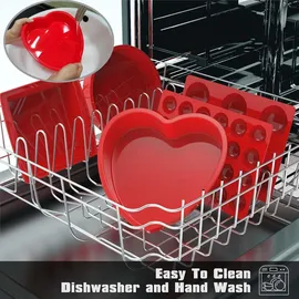 luxuskollektion Silikon Backform Ø 26cm Antihaft Herzform für