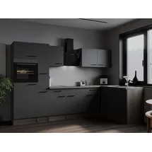 Respekta Winkelküche L-Form 310 cm grau
