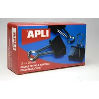 APLI 11949- -Klammern 25 mm 12 Stück schwarz