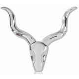 Designer Geweih Style Shine Deko Hirsch aus poliertem Aluminium Wandfigur Geweih Wandgeweih