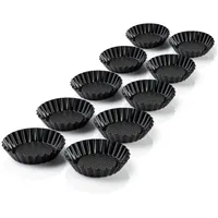 GRIZZLY Tartelette Förmchen, 10x Mini Tartelette Förmchen Ø 11