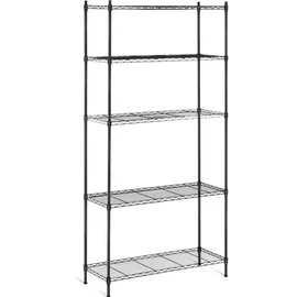 Royal Catering Steckregal Metall 35 x 90 x 180 cm schwarz
