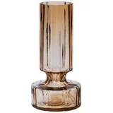 Broste Copenhagen Hyacint Vase aus Glas in der Farbe Indian Tan, Maße: 12cm x 12cm x 24,9cm, 14496142