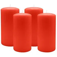 Kopschitz Kerzen Adventskranzkerzen 4 St. Ø 80 x 150 mm rot