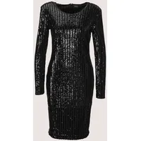 Madeleine Etuikleid Glamouröses Pailettenkleid Schwarz 48