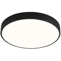 Natsen LED 48W Deckenlampe Ultraslim 50x50x4cm (Schwarz) für Wohnzimmer