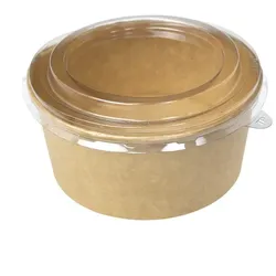 MONOUSO - Suppenbecher Kraft-Kraft mit PET-Deckel 750ml Ø15cm (50 Stück)