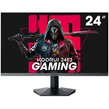 KOORUI 24 Zoll Gaming Monitor 165Hz, IPS, 1080p, 1ms, kompatibel Adaptive-Sync G-sync, Rahmenlos, HDMI, DisplayPort, Neigungsverstellbar, Augenpflege, VESA-Wandmontage, schwarz