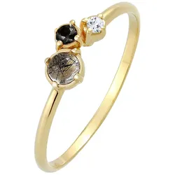 Elli DIAMONDS Diamant (0.03 ct.) Topas Turmalin 375er Gelbgold 52 Damen 