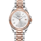 Thomas Sabo Damen Armbandur Bicolor Roségold Silber Analog Quarz Edelstahl WA0371-277-201-33 MM