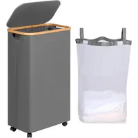 Luxuskollektion Efluky 75L Wäschekorb mit Rollen und