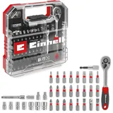 Einhell L-CASE 37-tlg. Bit- und Ratschen-Set (25-mm-Bits, Ratsche, Schnellwechselbithalter, Steckschlüssel, Adapter, Stecknussverlängerung inkl. Aufbewahrungsbox)