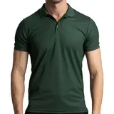 Cross Brian Pique Herren Golf Polo grün
