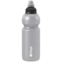 Fizzii Trinkflasche Unifarben & Sprudelsicher 600ml grau|silberfarben