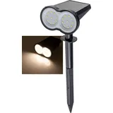 ChiliTec 23859 Gartenstrahler Solar mit Erdspieß, 80lm Dämmerungssensor, IP65