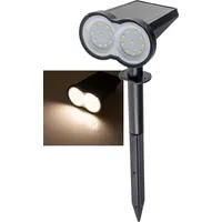ChiliTec 23859 Gartenstrahler Solar mit Erdspieß, 80lm Dämmerungssensor, IP65