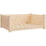 vidaXL Hundebett 75,5x55,5x28cm Massivholz Kiefer Hundekorb Hundesofa Tierbett