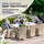 CASARIA Gartentisch 190 x 90 x 75 cm Creme/Schwarz