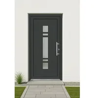 Panto Haustür Premium SMK 017  (110 x 210 cm, DIN Anschlag: Rechts, Anthrazit/Weiß)