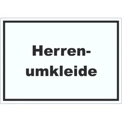 Herrenumkleide Aufkleber mit Text waagerecht A1 (594x841mm)
