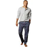 s.Oliver Pyjama S.OLIVER, Herren, Gr. 44/46 (S), grau (grau, meliert), Jersey, Obermaterial: 100% Baumwolle.