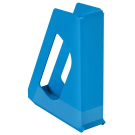 Esselte Stehsammler, A4, Ideal für Prospekte, Broschüren, Unterlagen, Mappen und Hefter, Stabiler Kunststoff, Blau, VIVIDA, 628218