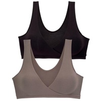 petite fleur Still-BH Damen taupe+schwarz Gr.36