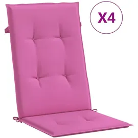 vidaXL Hochlehner-Auflagen 4 Stk. Rosa Stoff