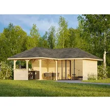 Palmako Pavillon Bianca 24,9 m2 Set 209 Slide - transparent tauchgrundiert