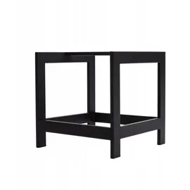 kapaga Kaminholzregal Metall 25 x 25 x 25 cm ohne Montage Schwarz