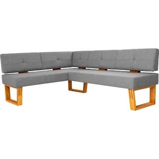 Home Affaire Ponza 201 x 85 x 161 cm langer Schenkel rechts eiche geölt/hellgrau