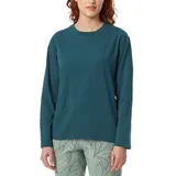 SCHIESSER Damen Schlafshirt Langarm Baumwolle-Mix + Relax Nachthemd, Petrol_182103, 34