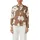 s.Oliver Longbluse aus Satin mit All-over-Print Braun/Mehrfarbig 40