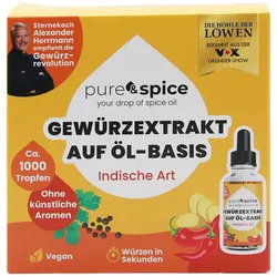 Natürlicher Gewürzextrakt auf Öl-Basis: Indische Art mit Koriander, Ingwer & Kumin 30ml