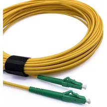 Elfcam Elfcam® - 30m LWL Glasfaserkabel LC/APC auf LC/APC Stecker, Kompatibel mit Deutscher Telekom, Simplex 9/125μm Patchkabel, Lichtwellenleiter LSZH, Gelb, (30M)