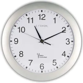 cloxon Funkwanduhr 30 cm modern Uhr Wand - Silber