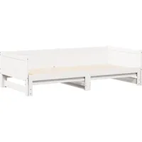 VidaXL Ausziehbares Tagesbett Weiß 90x200 cm Massivholz Kiefer