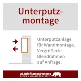 AL Briefkastensysteme 6er Premium Briefkasten Unterputz Anthrazit