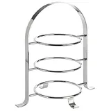 APS Serviergestell – Hochwertige Etagere aus verchromtem Metall für 3 Teller mit einem max. Ø von 17cm – Gesamthöhe 25,5 cm (Teller nicht enthalten)