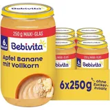 Bebivita Frucht & Getreide Apfel-Banane mit Vollkorn 6 x 250 g