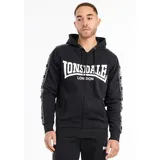 Lonsdale Bigton Reißverschlusspullover Herren Schwarz/Weiß XL