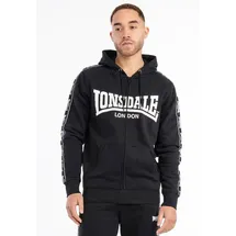 Lonsdale Bigton Reißverschlusspullover Herren Schwarz/Weiß XL