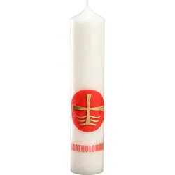 Apostelkerze BARTHOLOMÄUS mit Wachsauflage Elfenbein 300 x Ø 60 mm, 1 Stück