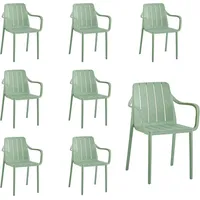 vortivo Gartenstuhl Set 8-tlg. Grün