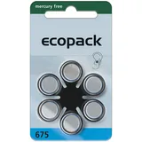 30x Varta Ecopack Gr. 675 Hörgerätebatterien 5x 6er Blister blau Hörgeräte PR44